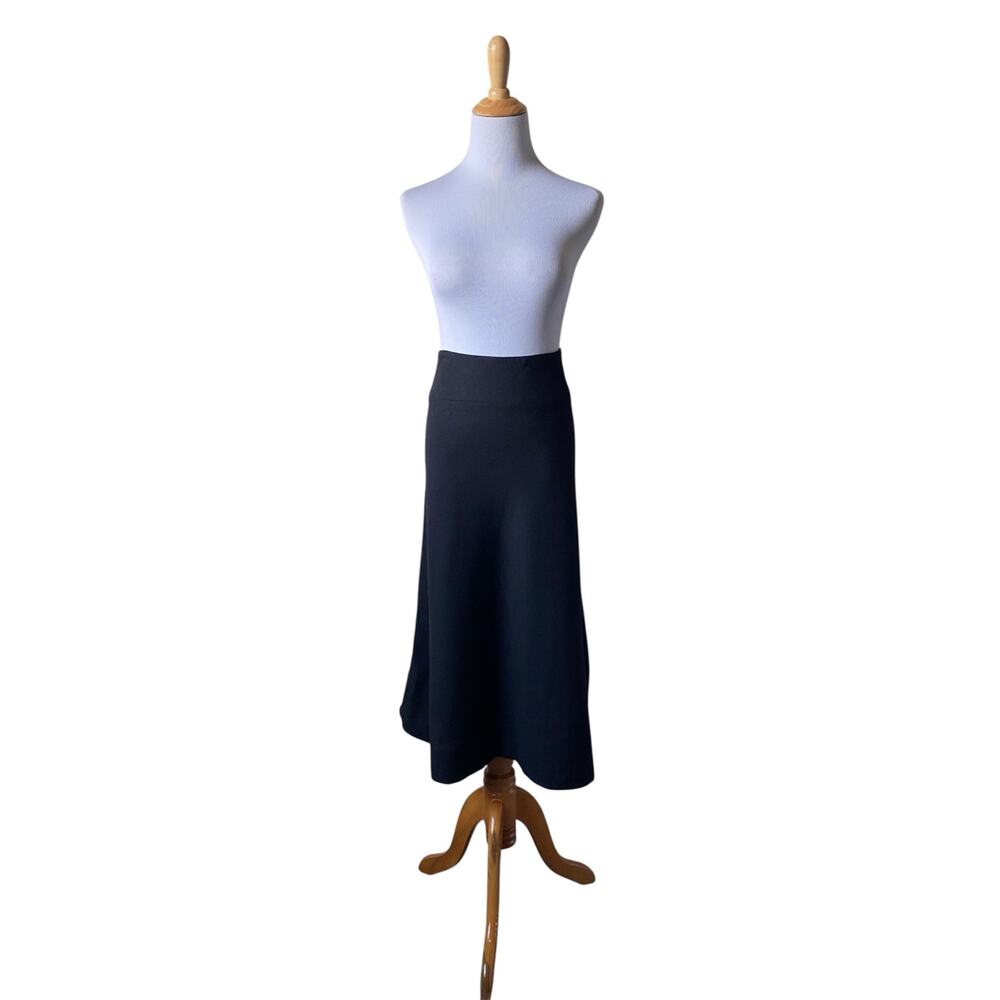 Pendleton 100% Virgin Wool A-Line Black Midi Skirt Sz 12 Classic Classy Career